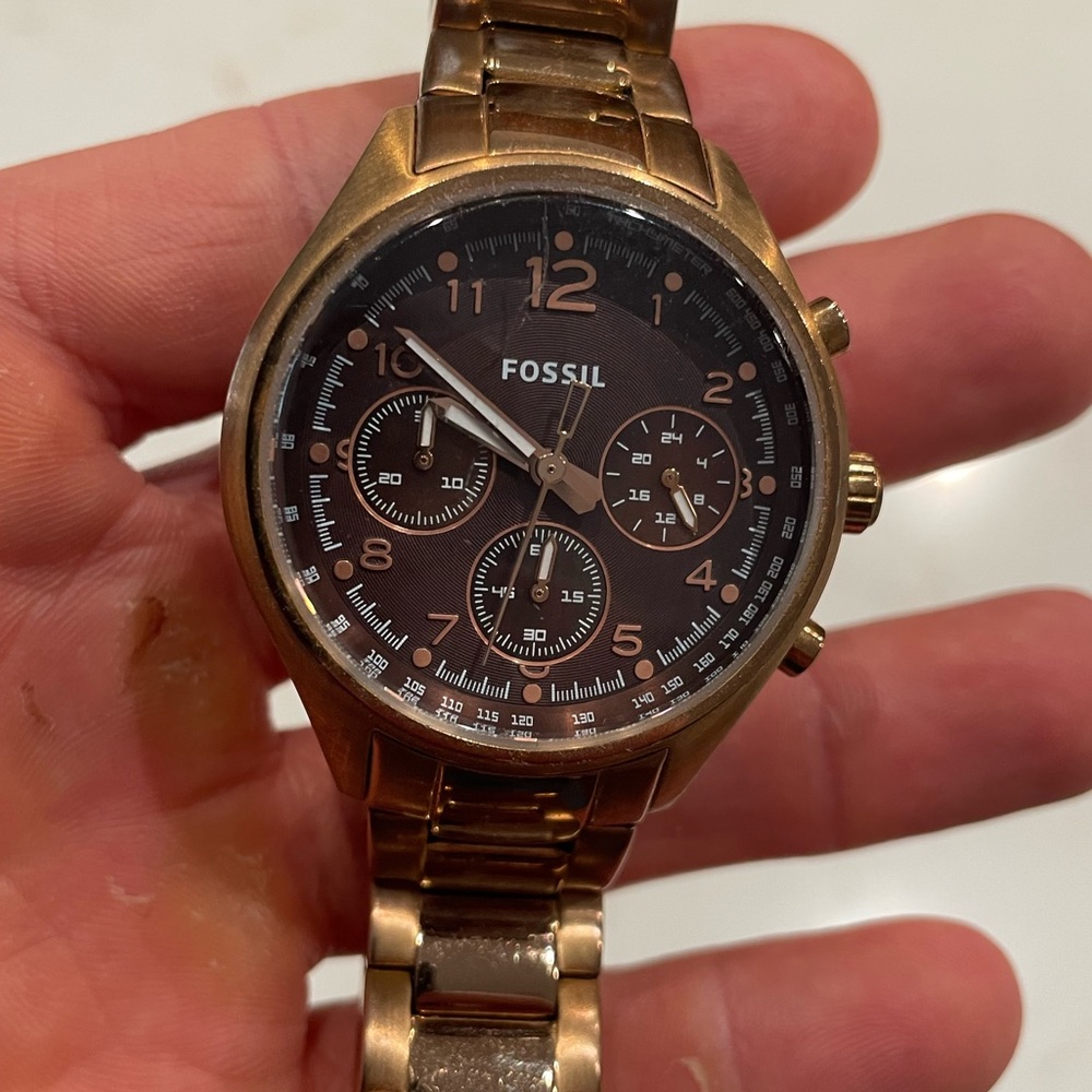 Women’s Stainless Steel Chronograph Fossil Watch - Used